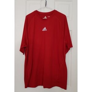 Adidas Mens Shirt Size XL Short Sleeve, Red